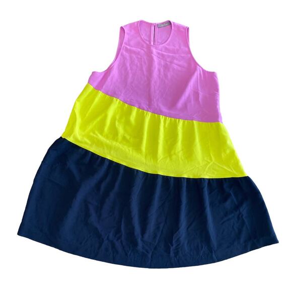 NEW! Lela Rose Colorblock Sleeveless Shift Dress Large - Picture 3 of 6